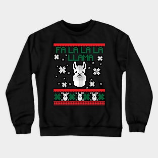 Ugly Christmas Top Fa La La La La Llama Funny Holidays Crewneck Sweatshirt